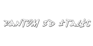 Fantom 3D Italic Font