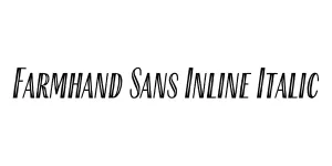 Farmhand Sans Inline Italic Font