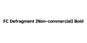 FC Defragment [Non-commercial] Bold Font