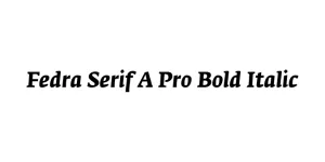 Fedra Serif A Pro Bold Italic Font