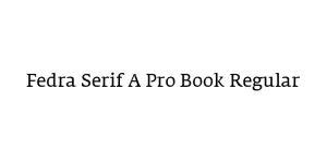 Fedra Serif A Pro Book Regular Font