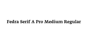 Fedra Serif A Pro Medium Regular Font