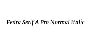 Fedra Serif A Pro Normal Italic Font