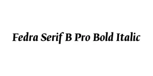 Fedra Serif B Pro Bold Italic Font