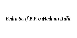 Fedra Serif B Pro Medium Italic Font