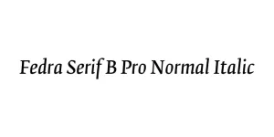 Fedra Serif B Pro Normal Italic Font