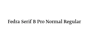 Fedra Serif B Pro Normal Regular Font