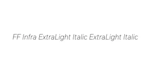 FF Infra ExtraLight Italic ExtraLight Italic Font