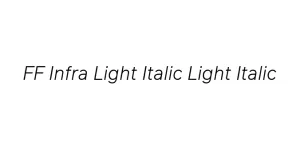 FF Infra Light Italic Light Italic Font