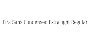 Fira Sans Condensed ExtraLight Regular Font