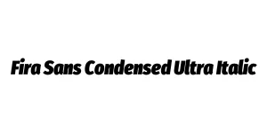Fira Sans Condensed Ultra Italic Font