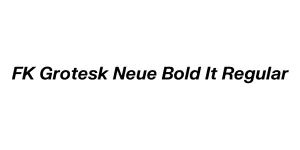 FK Grotesk Neue Bold It Regular Font
