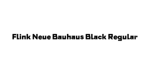 Flink Neue Bauhaus Black Regular Font