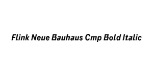 Flink Neue Bauhaus Cmp Bold Italic Font