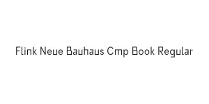 Flink Neue Bauhaus Cmp Book Regular Font
