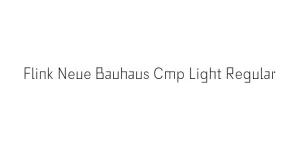 Flink Neue Bauhaus Cmp Light Regular Font