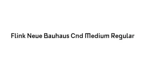 Flink Neue Bauhaus Cnd Medium Regular Font