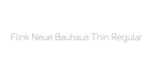 Flink Neue Bauhaus Thin Regular Font