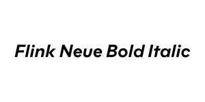 Flink Neue Bold Italic Font