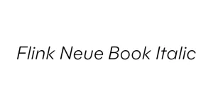 Flink Neue Book Italic Font