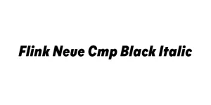 Flink Neue Cmp Black Italic Font