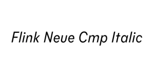 Flink Neue Cmp Italic Font