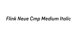 Flink Neue Cmp Medium Italic Font