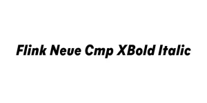 Flink Neue Cmp XBold Italic Font