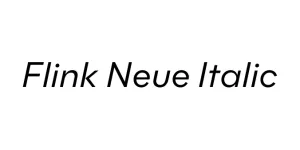 Flink Neue Italic Font