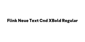 Flink Neue Text Cnd XBold Regular Font