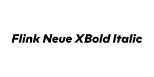 Flink Neue XBold Italic Font