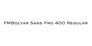 FMBolyar Sans Pro 400 Regular Font