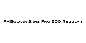 FMBolyar Sans Pro 800 Regular Font