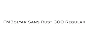 FMBolyar Sans Rust 300 Regular Font