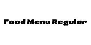 Food Menu Regular Font