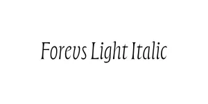 Forevs Light Italic Font