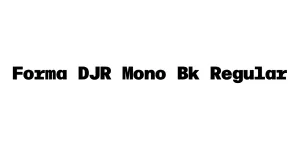 Forma DJR Mono Bk Regular Font