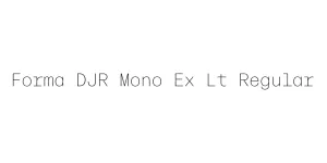 Forma DJR Mono Ex Lt Regular Font