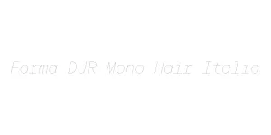 Forma DJR Mono Hair Italic Font