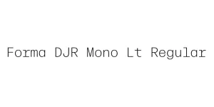 Forma DJR Mono Lt Regular Font