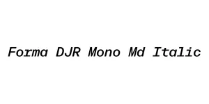 Forma DJR Mono Md Italic Font