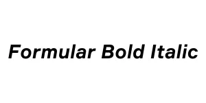 Formular Bold Italic Font