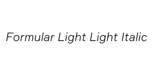 Formular Light Light Italic Font
