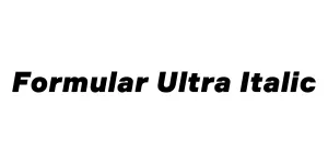 Formular Ultra Italic Font