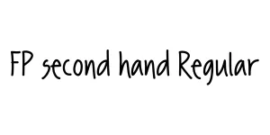 FP second hand Regular Font