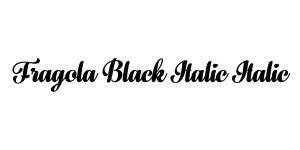Fragola Black Italic Italic Font