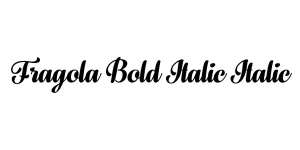 Fragola Bold Italic Italic Font