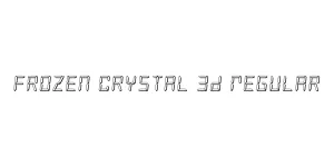 Frozen Crystal 3D Regular Font