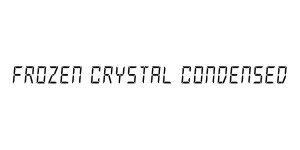 Frozen Crystal Condensed Font