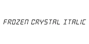 Frozen Crystal Italic Font